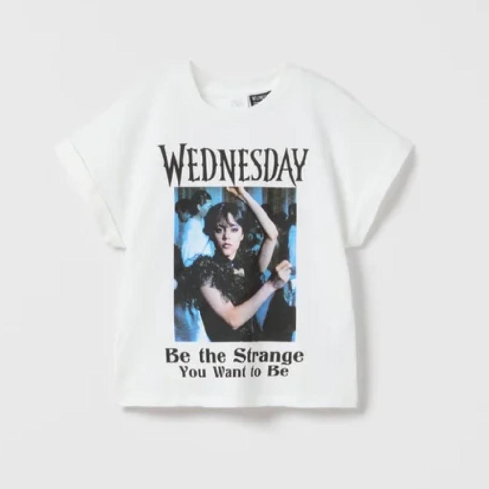 Zara kids Wednesday Addams tshirt